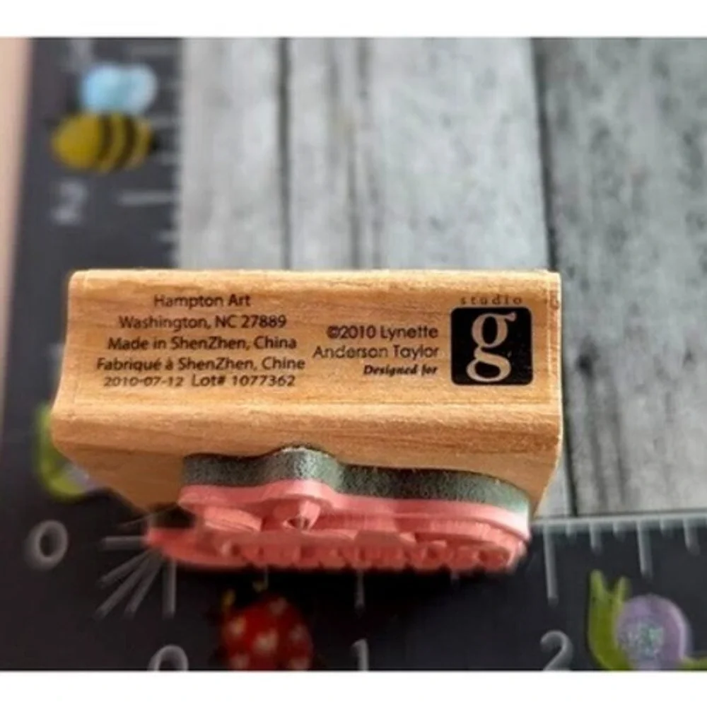 Hampton Art Believe In Yourself Flower Rubber Stamp Wood #B112